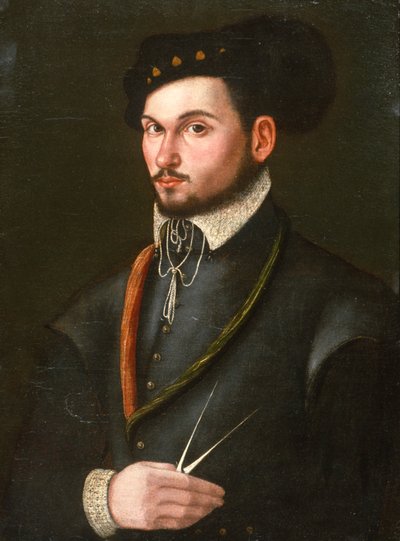 Portret żeglarza z przegrodami do wyznaczania kursu, ok. 1560 autorstwa Italian School