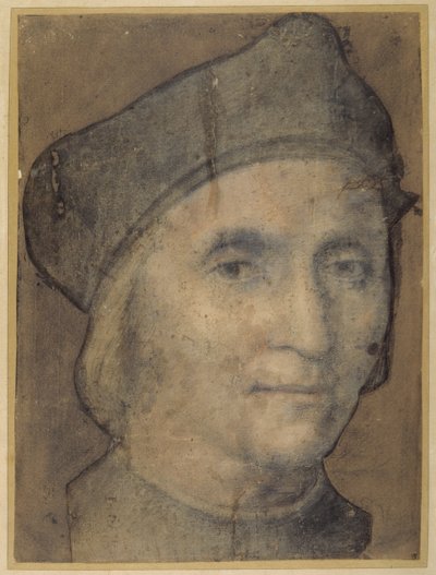 Portret prałata, ok. 1510 (kredy czarno-różowe) autorstwa Italian School