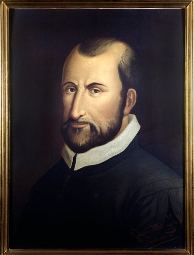 Portret włoskiego kompozytora Giovanniego Pierluigiego da Palestrina (1525-1594). autorstwa Italian School