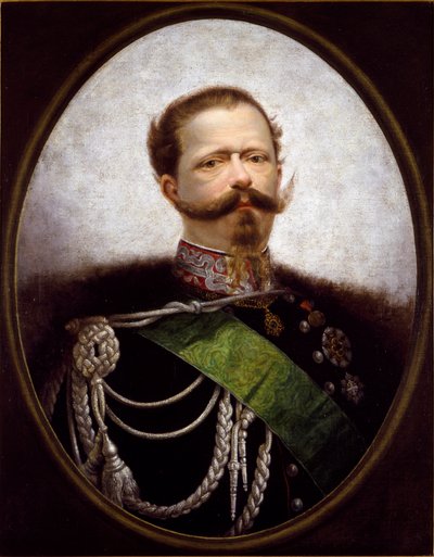 Portret króla Włoch Vittorio Emanuele II (Victor Emmanuel) (Victor-Emmanuel) (1820-1870) Obraz anonimowy. XIX-wieczna kolekcja prywatna - Portret króla Włoch Wiktora Emanuela II (Vittorio Emanuel II) (1820-1870). Anonimowe malowanie autorstwa Italian School