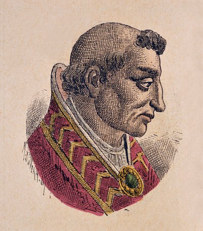 Portrait of the Pope Anastase III (Anastasius, Anastasio) (911-913) autorstwa Italian School