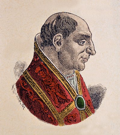 Portret papieża Benoita V (benedetto, Benedict lub Benedictus) (964) autorstwa Italian School