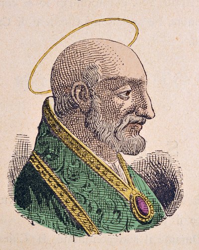 Portret papieża Caiusa (Caio lub Gaius) (293-296) autorstwa Italian School