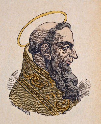 Portret papieża Celestyna Iera (Celestyna, Celestyna lub Celestyna I) (422-432) autorstwa Italian School