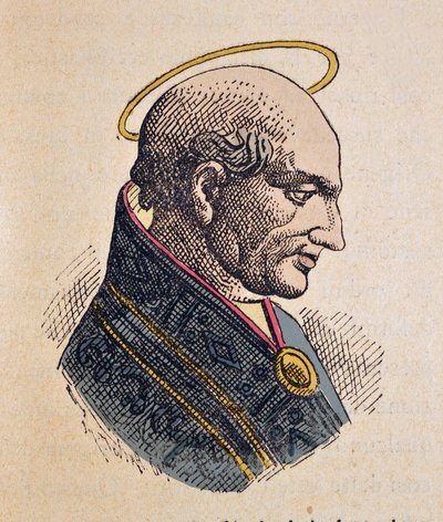 Portret papieża Damasza I (Damasus, Damaszek) (366-384) autorstwa Italian School