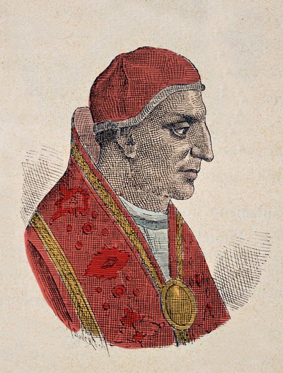 Portret papieża Etienne III (Stephen, Stefano lub Stephanus) (768-772) autorstwa Italian School