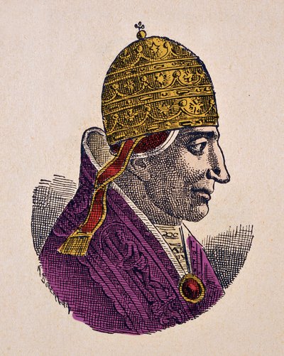 Portret papieża Etienne IX (św. Etienne) (Stephen, stefano lub Stephanus) (1057-1058) autorstwa Italian School