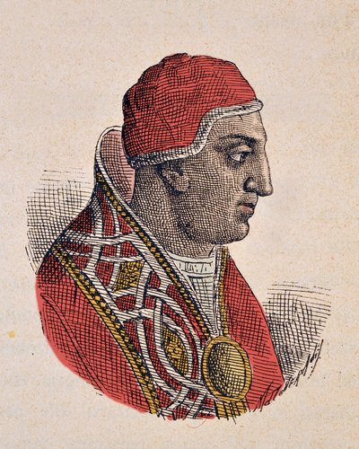 Portret papieża Grzegorza II (Gregorio lub Gregorius) (715-731) autorstwa Italian School