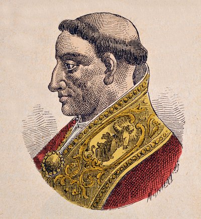 Portret papieża Grzegorza IV (Gregorio, Gregorius lub Gregory) (827-844) autorstwa Italian School