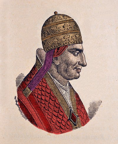 Portret papieża Grzegorza VI (Gregorio, Gregorius lub Gregory) (1045-1046) autorstwa Italian School