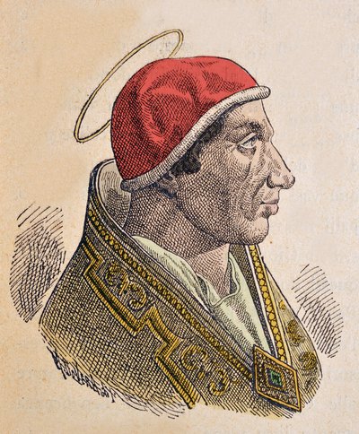 Portret papieża Hormisdas (Ormisda) (514-523) autorstwa Italian School