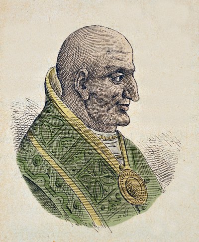 Portret papieża Jana VII (Giovanni lub Ioannes) (705-707) autorstwa Italian School