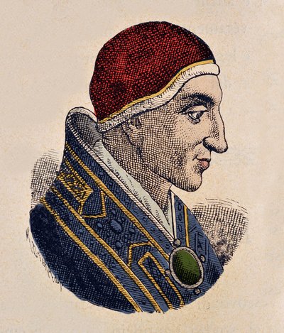 Portret papieża Jana XV (Giovanni, Ioannes) (985-996) autorstwa Italian School