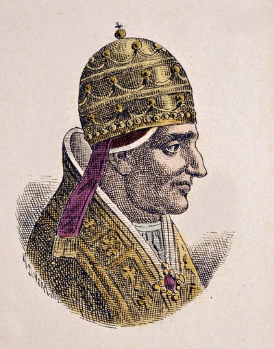 Portret papieża Leona VII (Leo lub Leone) (936-939) autorstwa Italian School