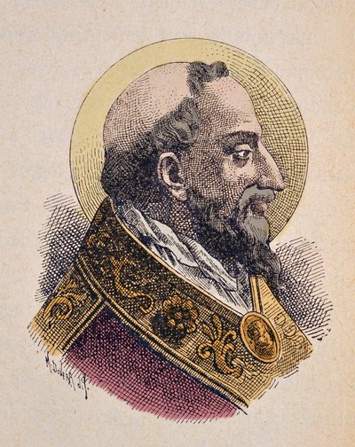 Portret papieża św. Klemensa (San Clemente lub Clemens) Ier (88-97) autorstwa Italian School