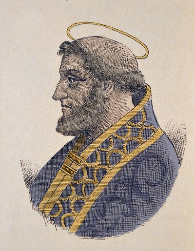 Portret papieża Serge Ier (Sergius lub Sergio I) (687-701) autorstwa Italian School