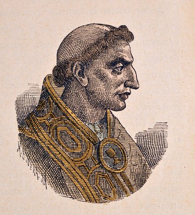 Portret papieża Severina Iera (Severinus lub Severino) (638/640) autorstwa Italian School