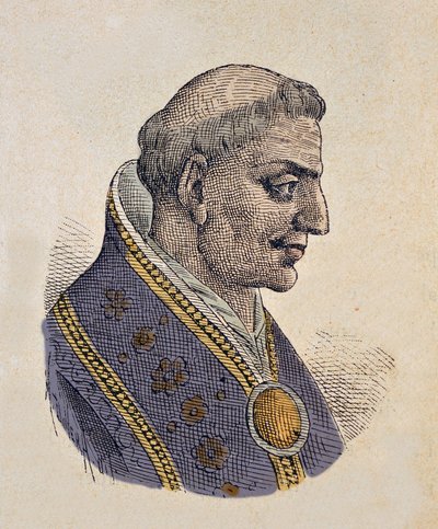 Portret papieża Sisinniusa (708) autorstwa Italian School