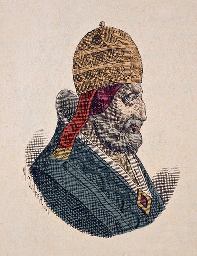 Portret papieża Urbaina III (Urban lub Urbanus lub Urbano) (1185-1187) autorstwa Italian School