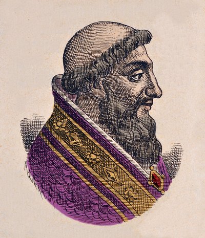 Portret papieża Wiktora II (Vittore) (1055-1057) autorstwa Italian School
