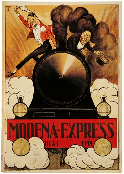 Plakat reklamujący Modena Express autorstwa Italian School