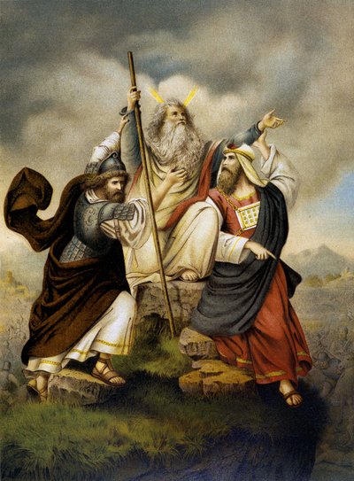 Modlitwa Mojżesza - w „Złotej klasycznej Biblii: historia objawienia Bożego w starożytności i w nowym dążeniu” ”przez Giovanniego Ladislao Sykora (t. 1), przetłumaczony przez Don Clemente Benetti. (Biblia włoska) autorstwa Italian School