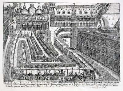 Procesja na Boże Ciało na Piazza San Marco, 1876 autorstwa Italian School