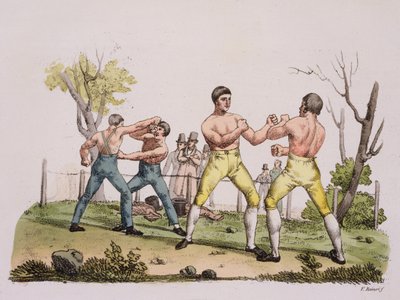 Pugiliści, tablica 31 z Historii Narodów (akwatinta) autorstwa Italian School