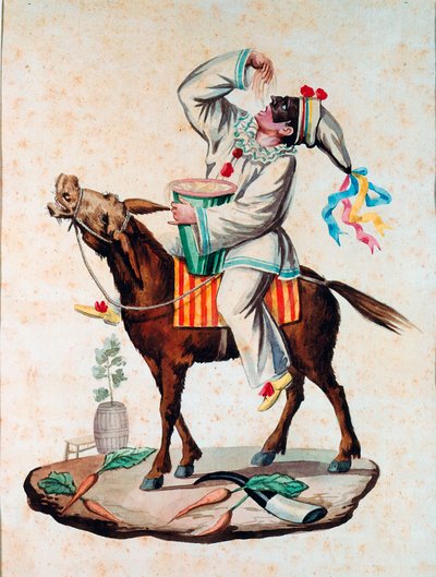 Pulcinella (Polichinelle) postać komedii dell