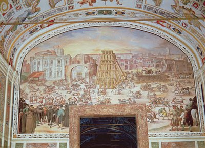 Usunięcie obelisku z cyrku Nerona autorstwa Italian School