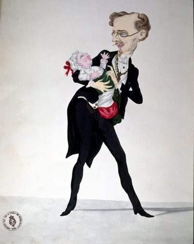 Risorgimento: rysunek przedstawiający ministra finansów Bettino Ricasoli (1809-1880) 1865 Museo Nazionale del Risorgimento Rzym autorstwa Italian School