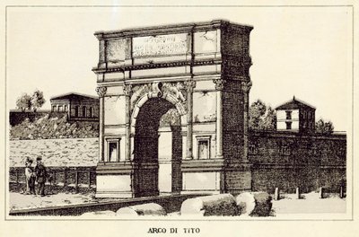 Rzym: Łuk Tytusa (lito) autorstwa Italian School