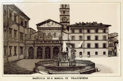 Rzym: Bazylika S. Maria In Trastevere (lito) autorstwa Italian School