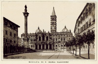 Rzym: Bazylika S Maria Maggiore (lito) autorstwa Italian School