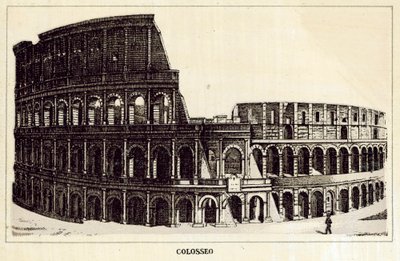 Rzym: Koloseum (lito) autorstwa Italian School