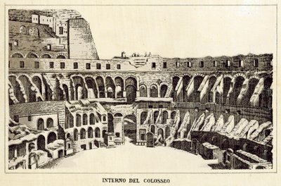 Rzym: Wnętrze Koloseum (lit) autorstwa Italian School
