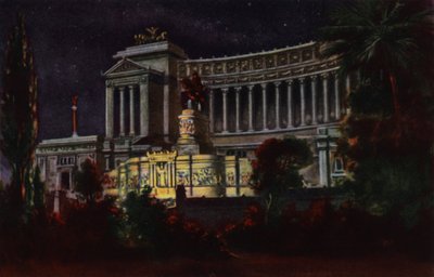 Rzym: Pomnik Wiktora Emanuela II (kolorowa litografia) autorstwa Italian School