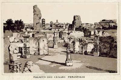 Rzym: Palazzo Dei Cesari, Perystyl (lito) autorstwa Italian School