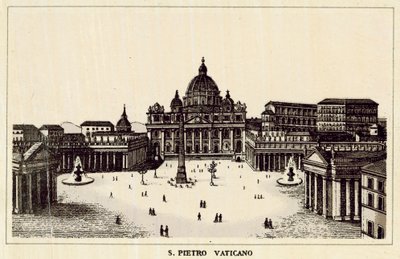 Rzym: Św. Piotr Watykan (lito) autorstwa Italian School