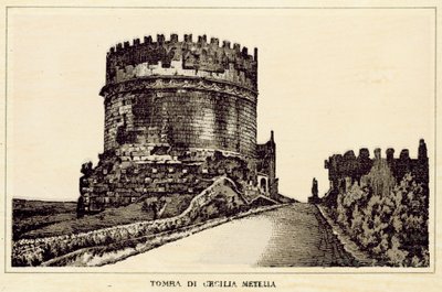 Rzym: Grób Cecylii Metelli (lito) autorstwa Italian School