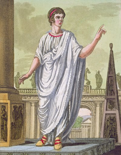 Obywatel rzymski ubiegający się o zatrudnienie, z LANtica Roma, 1825 r. autorstwa Italian School