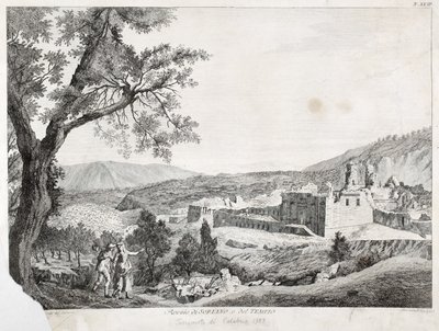Ruiny Soriano Calabro i Świątynia, Kalabria, 1783 autorstwa Italian School