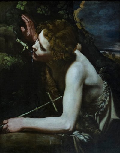 Święty Jan Chrzciciel, ok. 1640-60 (olej na płótnie) autorstwa Italian School