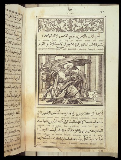 Święty Łukasz Ewangelista, Biblia napisana po arabsku, Rzym autorstwa Italian School
