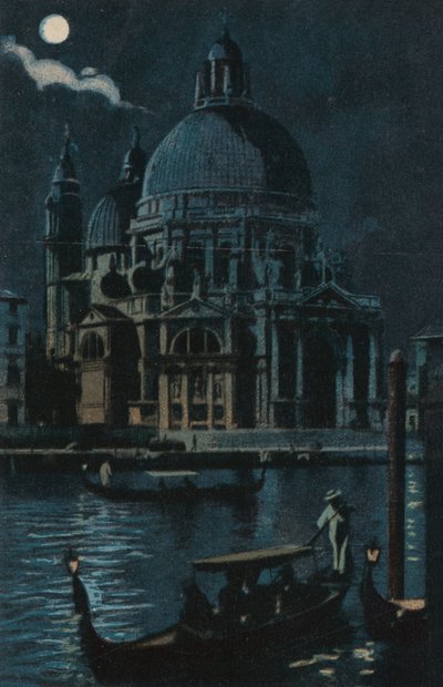 Santa Maria della Salute (kolorowa litografia) autorstwa Italian School