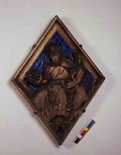 Saturn, reliefowa płytka z Campanile (ceramiczna i marmurowa) autorstwa Italian School