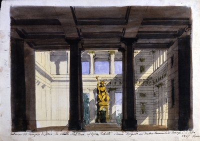 Scenografia do "Poliuto", Teatr Miejski, Faenza, 1857 autorstwa Italian School