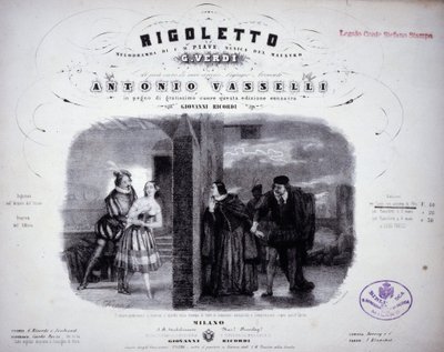 Nuty do „”Rigoletto”” Verdiego. autorstwa Italian School
