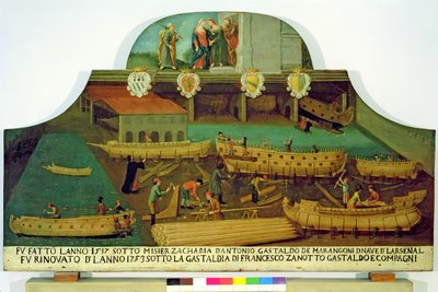 Znak dla rodziny Marangoni stoczniowców, wenecki, 1517 autorstwa Italian School