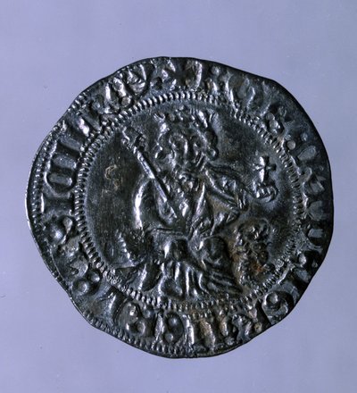 Srebrna moneta wybita w czasach króla Neapolu Roberta I Anjou (1275-1343). autorstwa Italian School
